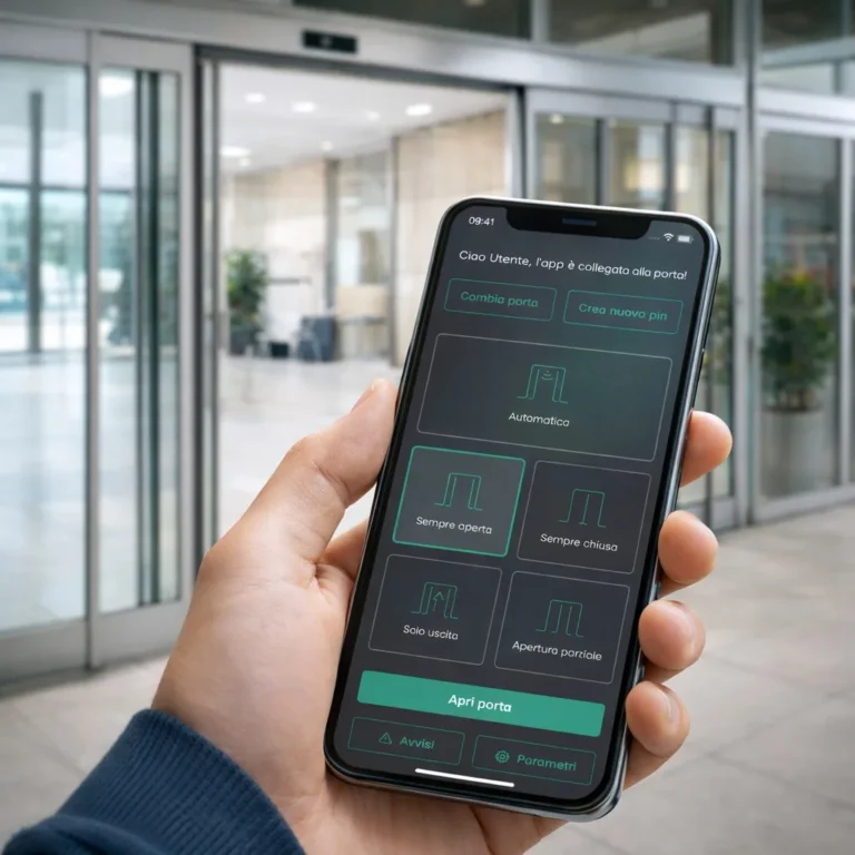 puerta automatica con app 2.jpg - Puertas automáticas deslizantes y batientes: Nuevo App de FACE