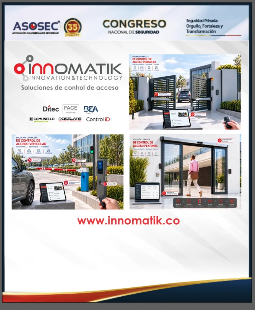 STAND BACKING 3 - Innomatik en el Congreso ASOSEC 2026:innovación, IA y control de accesos